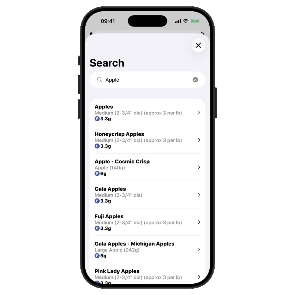 Search Thousands of Foods